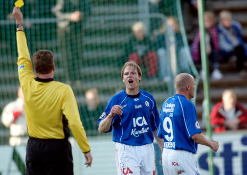 Torbjörn Arvidsson. Gult kort, varning