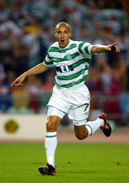 Fotboll, UEFA, Cup, Final, Henrik Larsson, Celtic jublar,