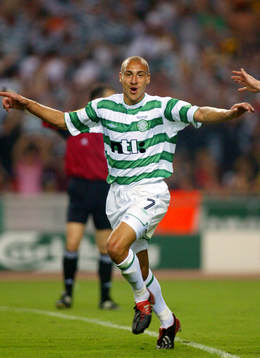 Fotboll, UEFA, Cup, Final, Henrik Larsson, Celtic jublar,