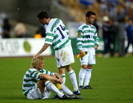 Johan Mjällby, Celtic deppar, depp, klapps om av Paul