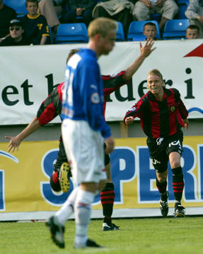 Klas Henriksson, BP punkterade matchen med sitt 0-2 mål