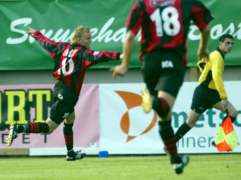Klas Henriksson, BP punkterade matchen med sitt 0-2 mål