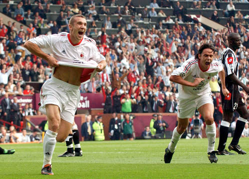 Shevchenko har precis avgjort finalen mot Juventus på
