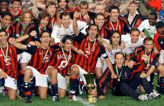 Milan. Jubel, pokal