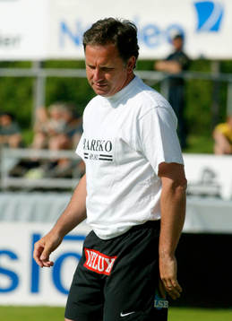 Jan Jönsson, en inte helt nöjd Landskrona - tränare