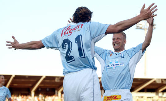 Andreas Yngvesson och Kristian Bergström, jubel