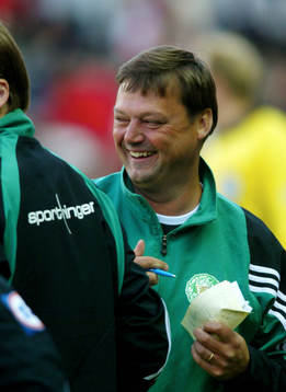 En nöjd och glad Peter Lenell, tränare Enköping