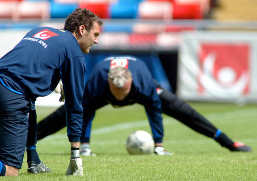 Andreas Isaksson, målvakt och Magnus Hedman, målvakt,