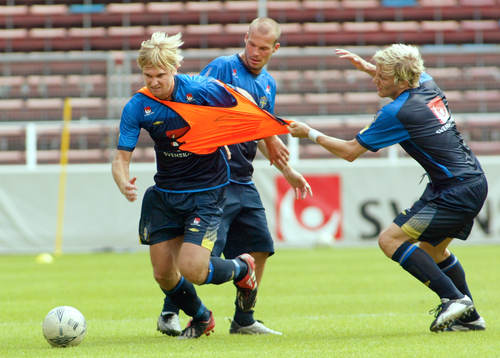 Andreas Andersson, Fredrik Ljungberg och Erik Edman, Sverige