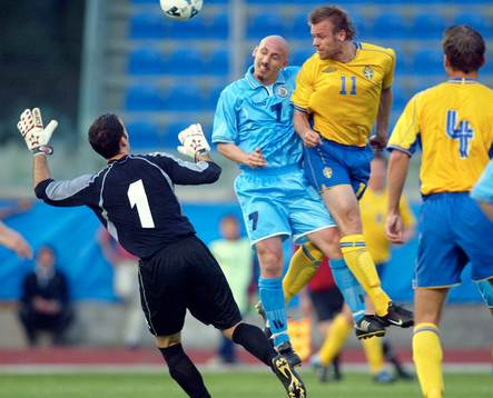 Fotboll, EM, Kval, San Marino - Sverige