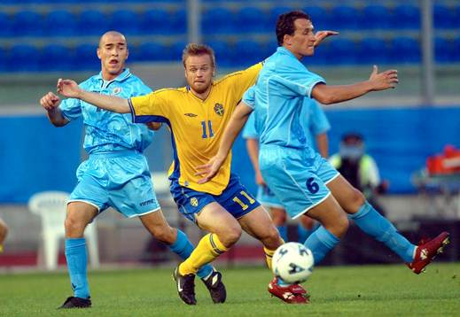 Fotboll, EM, Kval, San Marino - Sverige