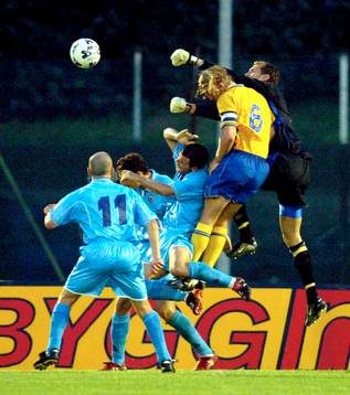 Fotboll, EM, Kval, San Marino - Sverige