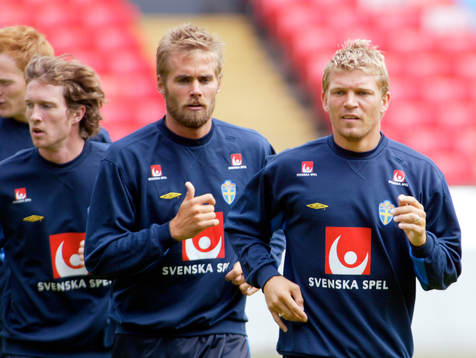 Olof Mellberg och Marcus Allbäck, Sverige
