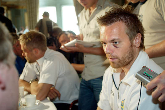 Olof Mellberg och Mattias Jonson