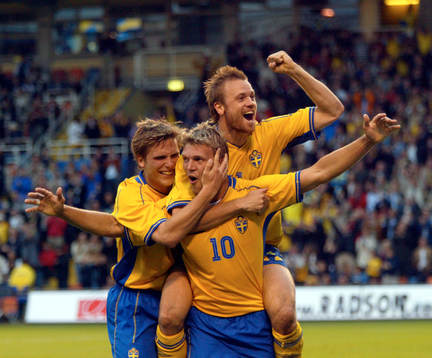 Anders Svensson, Marcus Allbäck och Mattias Jonson,