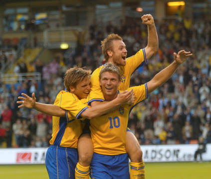 Anders Svensson, Marcus Allbäck och Mattias Jonson,