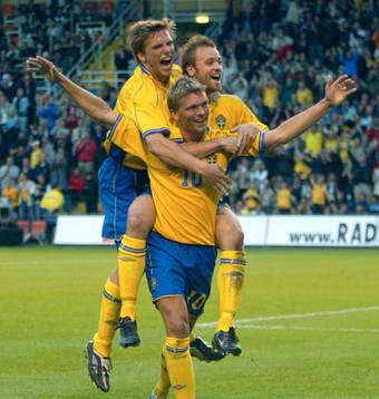 Anders Svensson, Marcus Allbäck och Mattias Jonson,