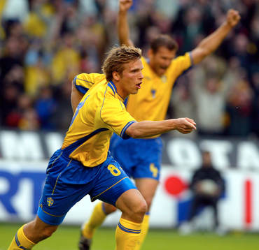 Anders Svensson 1-0, jubel