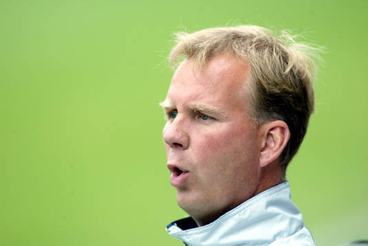 Fotboll. Superettan. Örjan Glans, tränare Falkenberg