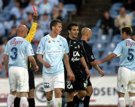 Rött kort för ex-MFF-aren, Mattias Thylander