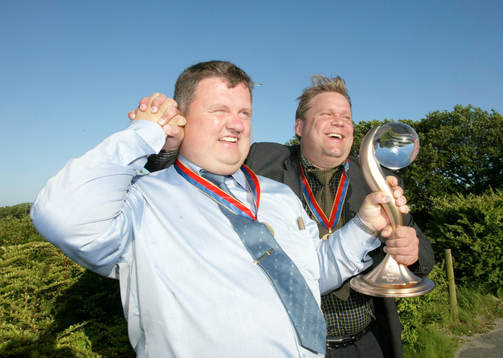 Umeås tränare Richard Holmlund och manager Roland Arnqvist