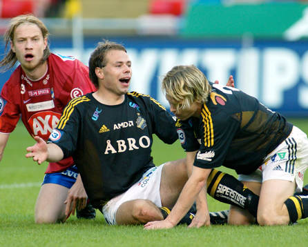 Andreas Alm och Karl Corneliusson, AIK och Alexander Steen,