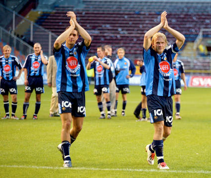 Johan Elmander och Mikael Dorsin, Djurgården tackar för