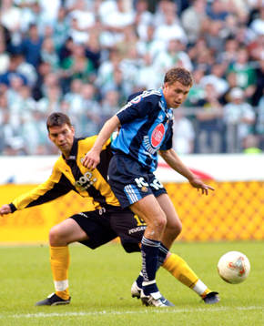 Johan Elmander, Djurgården och Johan Andersson, Hammarby