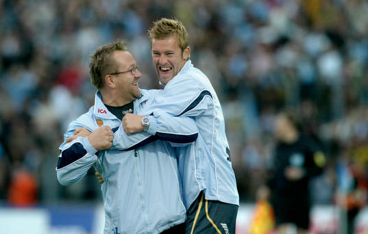 Anders Lindberg, materialförvaltare, Malmö FF. Jubel