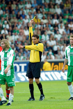 Miro Ukalovic, domare, gult kort, varning