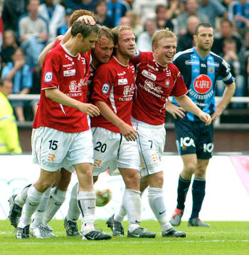 Örgryte, jubel och Markus Karlsson, Djurgården depp