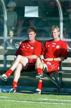 Västra Frölundas tränare Niclas Sjöstedt och Peter