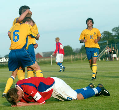 3-0, Sverige jublar, jubel, tjecken deppar. Depp