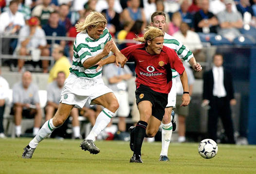 Diego Forlan, Manchester och Johan Mjällby, Celtic