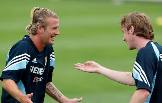 David Beckham och Steve Mc Manaman, Real Madrid