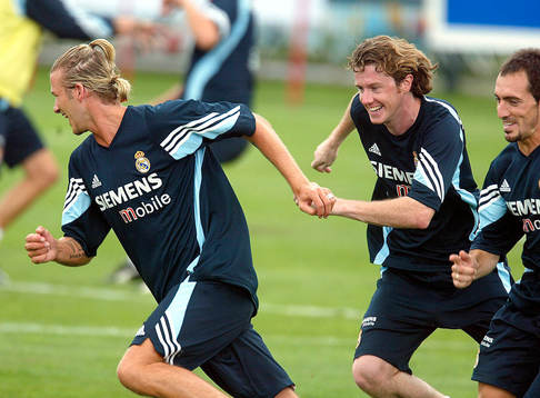 David Beckham och Steve Mc Manaman, Real Madrid