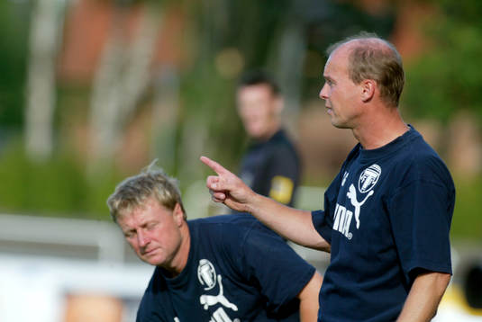 Anders Grimberg och Ulf Larsson, tränare, Trelleborg