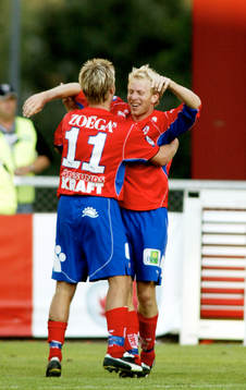 Gustaf Andersson och Andreas Dahl, Helsingborg. Jubel,