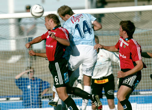 Jon Inge Höiland och Stefan Åhlander, nickduell