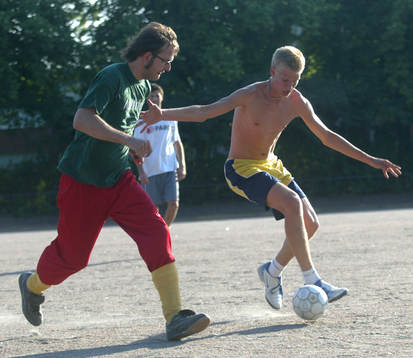 Fotboll, döva, IK Scania, Malmö, grus, grusplan, träning