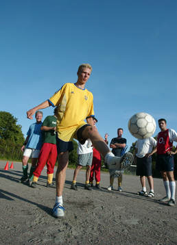 Fotboll, döva, IK Scania, Malmö , grus, grusplan, träning