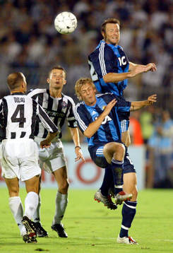 Fotboll, Champions League, kval, Partizan Belgrad -