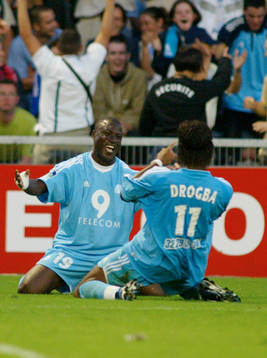 Drogba och Bakayoko, Marseille. Jubel, glädje
