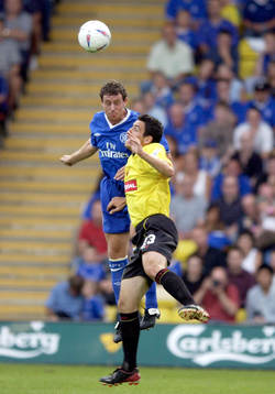Wayne Bridge, Chelsea och Gary Fisken, Watford. Nick,