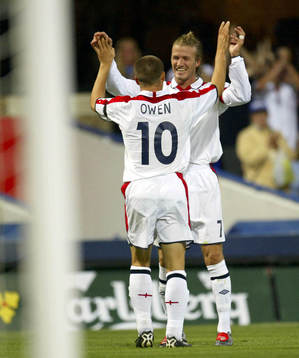 Michael Owen, England jubel