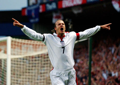 David Beckham, England jubel