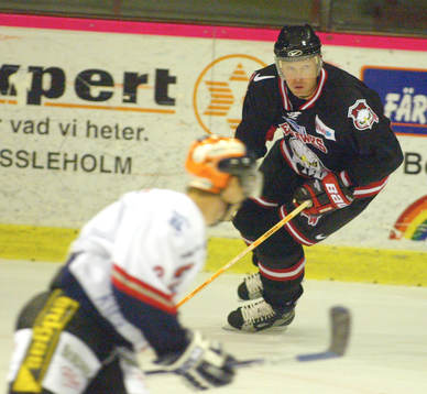Ishockey, träningsmatch, Malmö - Eisbären. Niklas