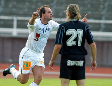 Peter Vougt, Häcken kvitterade till 3-3. Jubel