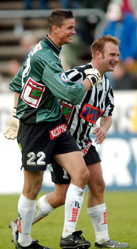 Jonas Sandqvist, målvakt och Anders Friberg