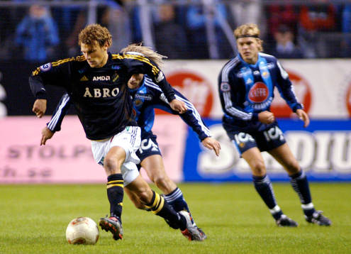 Daniel Hoch, AIK och Jesper Blomqvist och Johan Arneng,